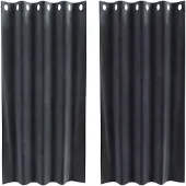 vidaXL Mörkläggningsgardiner 2 pcs Mörkgrå 140 x 175 cm Sammet