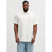Jack & Jones 12294285 Linen Plus Size Kortärmad Skjorta