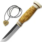 Wood Jewel Carving knife 105 + heart pendant kniv, Lamnia Edition