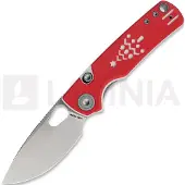 Vosteed Porcupine - Satin - G10 fällkniv, röd, vit