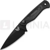 Benchmade Dacian Magnacut Black Cerakote kniv, black canvas micarta, molded sheath