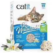Catit Kattsand Go Natural Pea Husk 6,4 kg (starkt klumpande) vanilj med deodorant, med ärtskal
