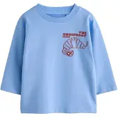 Next T-shirt blå denim / mörkröd