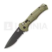 Benchmade Claymore Drop Point fällkniv, grön, tandad