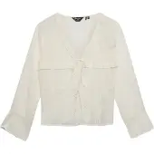 Superdry Lace Tie Front Långärmad Topp