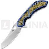 Olamic cutlery Wayfarer 247 Mouflon fällkniv, Blue/Gold Frame Story, Satin