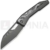 We Knife Inceptus fällkniv, Dark Gray Ti & White/Black G-10, Stonewash