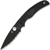 Spyderco Native Chief Lightweight Black C244SBBK serrated pocket knife