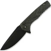 Tekto Knives F3 Charlie Button Lock G10 Damascus fällkniv