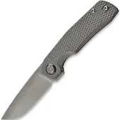Kunwu Knives TAO II - Satin - Titanium fällkniv, Diamond Texture