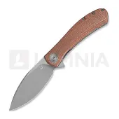 Trollsky Knives Mandu EVO 14C28N fällkniv, Brown Micarta, Stonewash