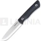 RealSteel Bushcraft Plus II Scandi kniv, Black G-10, Satin