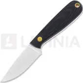 Brisa Necker 70 Full Flat halskniv, black micarta