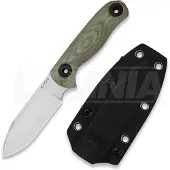 Kizer Cutlery Drop Bear Fix 3 14C28N kniv, Green Micarta, Stonewash