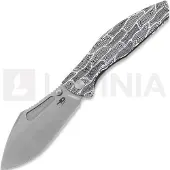 Bestech Lockness - Stonewash - G10 fällkniv, svart, vit