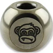 Audacious Concept Wise Monkeys Bead - Titanium - Hand Polished