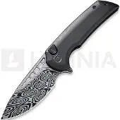 We Knife Mini Malice Heimskringla Damasteel fällkniv, svart