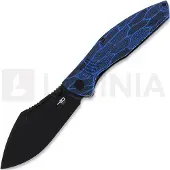 Bestech Lockness - Blackwash - G10 fällkniv, svart, blå