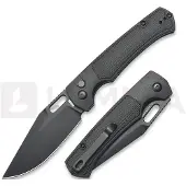 Artisan Cutlery Revel Button Lock Black FRN