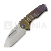 Medford Genesis T S45VN Tumbled Tanto fällkniv, Bronze/Violet Fade "Lightning"