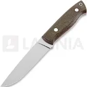 Brisa Trapper 115 Elmax kniv, Flat, Micarta, firesteel, grön