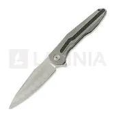 CH Knives Wartex-SL - Damascus - Titanium + CF fällkniv