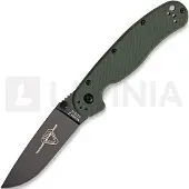 Ontario RAT-2 fällkniv, svart, grön