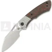 Olamic cutlery WhipperSnapper BL fällkniv, Jeweled Titanium & Red Swirl Carbon Fiber