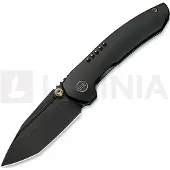 We Knife Micro Trogon WE24043-1 Blackwashed Böhler M390, Black Titanium, Gold Finish Hardware, pocket knife, Brian Brown design