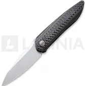 We Knife Black Void Opus fällkniv, black ti with CF inlay