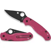 Spyderco Para 3 Lightweight Pink Black C223PPNBK FRN CTS-BD1N, Pink Heals pocket knife