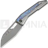 We Knife Inceptus fällkniv, Gray & Flamed Ti, Stonewash