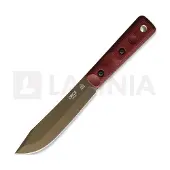 Ontario XL Hunter Micarta kniv, bronzed, röd