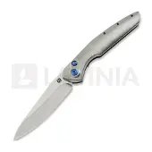 Olamic cutlery Aura Auto fällkniv, Orange Peel Titanium with Fedokume Clip