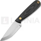 Brisa Necker 70 Scandi halskniv, black micarta, kydex