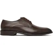 BOSS Italian-made Derby shoes in leather with cap toe
