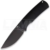 Petrified Fish Beluga - Blackwash - G10 kniv, svart