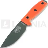 ESEE Model 3, OD green, orange G10, black plastic sheath