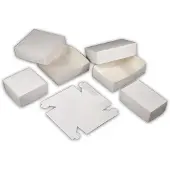 Kakė Makė Tårtbox nr. 3 hög 230 x 230 x 80 mm papper vit förpackning 250 st livsmedelsgodkänd