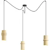 QAZQA Retro Pendellampa Beige 3-ljus - Monti