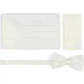 Suitable Cummerbund och Fluga Set Offwhite Vit Off-White