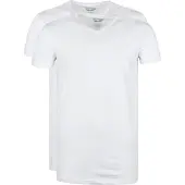 PME Legend PE Legend Basic T-shirt 2-Pack V-ringad Vit Storlek