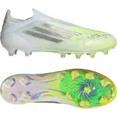 Adidas F50 Sparkfusion Elite Low Cut Laceless Fg/ag Born For Goals - Vit/silver/gul Dam, storlek 38