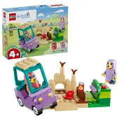 LEGO Bluey 11216 Stavros Dimas med Bingo och Bluey; byggleksaker med leksaksbil, trädgård och figurer i TV-serien