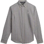 Superdry för kvinnor. W4010565A Slim fit oxfordskjorta blå (XL), Casual, Bomull, Lång ärm