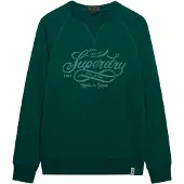 Superdry för män. M2014474A Merchant Vintage tröja grön (L), Casual, Bomull