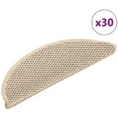 vidaXL Trappmattor självhäftande sisal-look 30 st 56x17x3 cm berber