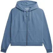 Superdry för kvinnor. W2012543A Studios Relaxed blå huvtröja (M), Casual, Bomull