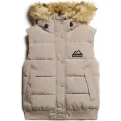 Superdry för kvinnor. W5011784A Väst Everest beige (S), Casual, Återvunnen polyester, Hållbar