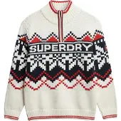 Superdry Intarsia Halv Dragkedja Tröja